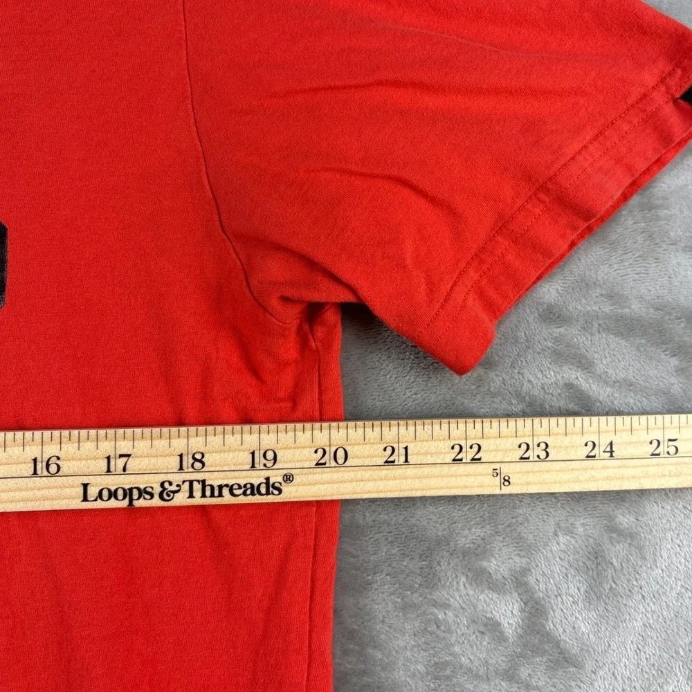 Nike T-Shirt Mens Large Selecao XI Canarinho Red Soccer Graphic EUC